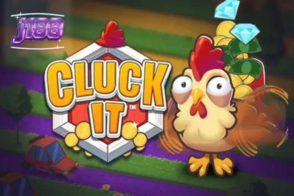 Isang masayang manok sa isang bukid na tema ng larong Cluck It